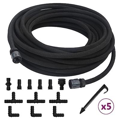 VidaXL Druppelslang 0,6'' 10 m rubber zwart