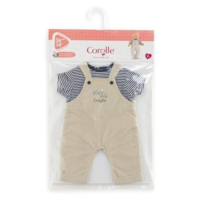 Corolle mon grand poupon tuinbroek ecru en t-shirt, 36cm