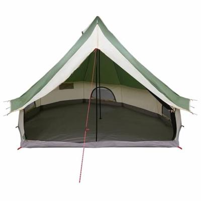 Familie Tipi Tent met dak Groen en beige 400 x 346 x 250 cm
