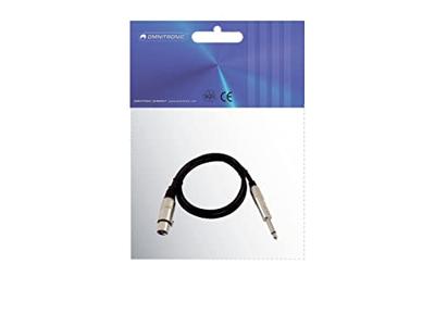 Omnitronic 3022516L XLR Adapterkabel [1x XLR-bus 3-polig - 1x Jackplug male 6,3 mm (mono)] 0.90 m Zwart - thumbnail