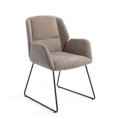 Jesper Home Eetkamerstoel 'Myoko' Slide Black, kleur Greystones