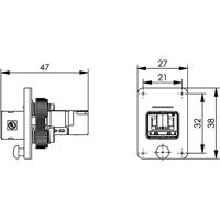 Telegärtner 100007419 RJ45-flensset variant 4 Koppeling, inbouw Aantal polen: 8P8C Zwart 1 stuk(s) - thumbnail