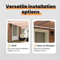 VidaXL Inklapbaar zonnescherm multikleur 400 × 300 cm - thumbnail