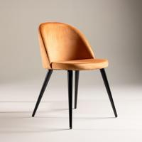 Nohr Eetkamerstoel 'Amon' Velvet, kleur Oranje - thumbnail