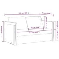 Slaapbank vloermodel 2-in-1 122x204x55 cm fluweel blauw - thumbnail
