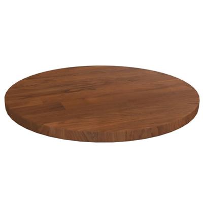 Tafelblad rond 30x1,5 cm bewerkt massief eikenhout donkerbruin Tafelblad rond 30x1,5 cm bewerkt massief eikenhout donkerbruin