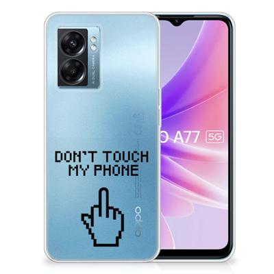 OPPO A77 | A57 5G Silicone-hoesje Finger Don't Touch My Phone OPPO A77 | A57 5G Silicone-hoesje Finger Don't Touch My Phone