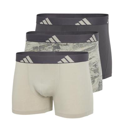 Adidas Boxershorts 3-pack flex cotton beige grijs
