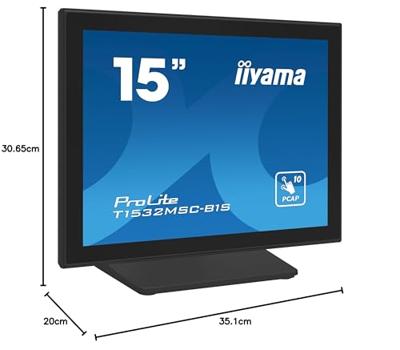 Monitor Iiyama ProLite T1532MSC-B1S 15" XGA 50 - 60 Hz - thumbnail