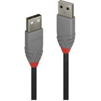 LINDY 36692 1 m USB 2.0 Type A kabel, Anthra Line antraciet - thumbnail