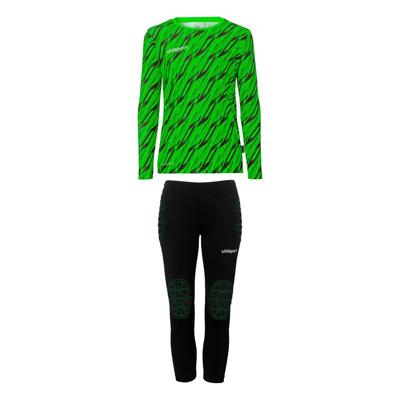 Uhlsport Progressive Keepersset Lange Mouwen Kids Felgroen Zwart Uhlsport Progressive Keepersset Lange Mouwen Kids Felgroen Zwart