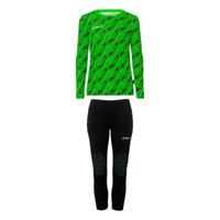 Uhlsport Progressive Keepersset Lange Mouwen Kids Felgroen Zwart - thumbnail