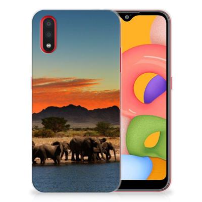 Samsung Galaxy A01 | TPU Hoesje | Olifanten Samsung Galaxy A01 | TPU Hoesje | Olifanten