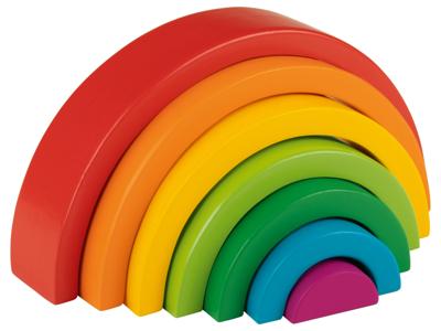 Playtive Houten Montessori speelgoed (Stapelregenboog, 7 stuks)