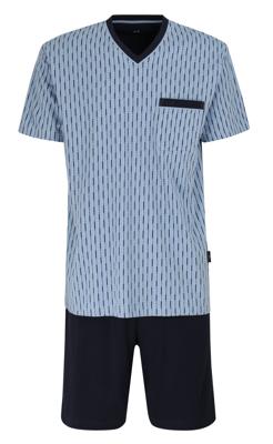 Gotzburg Shortama Queens gestreept lichtblauw