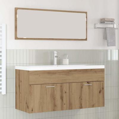 Badkamerkast Artisan Eiken 100 x 38,5 x 46 cm Bewerkt hout