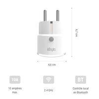 10A WiFi-aangesloten stopcontact met verbruiksmeter - Konyks Priska Mini 3 FR - thumbnail