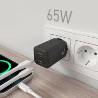 Oplader Aisens ASCH-65W2P040-BK Zwart 65 W (1 Stuks) - thumbnail