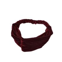 2 PCS Fashion Velvet Wide Cross Knot Headbands Women Elastic Hair Bands(Red) - thumbnail