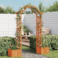 VidaXL Pergola met plantenbak massief vurenhout - thumbnail