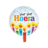 Folieballon Kaarsen Hiep Hiep Hoera (45cm) - thumbnail