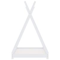 Kinderbedframe massief grenenhout wit 80x160 cm - thumbnail