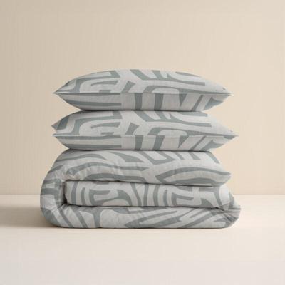 Sleeptime Flanel Danis Groen/Grijs 140 x 200/220 cm