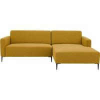 Goossens Bank Key West geel, stof, 2-zits, modern design - thumbnail