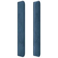 Boxspring met matras fluweel donkerblauw 100x200 cm - thumbnail