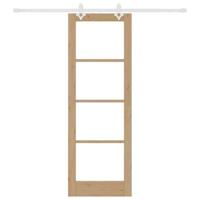 Schuifdeur Bruin 73.5 x 211 cm Hout en metaal - thumbnail