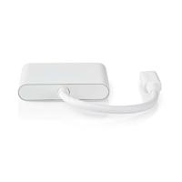 USB Multi-Port Adapter | USB 3.2 Gen 1 | USB-C Male | HDMI Output / USB-A Female / USB-C Female | 5 Gbps | 0.10 m | Rond | Vernikkeld | PVC | Wit - thumbnail