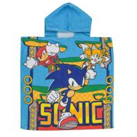 Sonic handdoek poncho katoen, 55x110cm - thumbnail