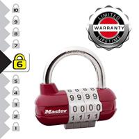 Masterlock 64mm - die-cast body - 25mm hardened steel shackle, 7mm diam. - 4-digi 1523EURD - thumbnail