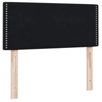 Boxspring met matras fluweel zwart 90x210 cm - thumbnail