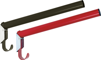 Zadelhouder 44cm rond metaal zwart