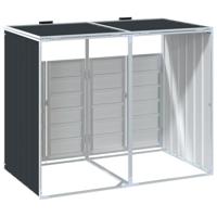 Containerberging voor 2 containers 144x81x113cm staal antraciet - thumbnail