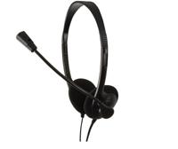 LogiLink Stereo Headset Earphones with Microphone Zwart - thumbnail