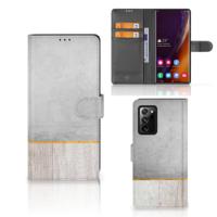 Samsung Galaxy Note20 Ultra | Book Style Case | Wood Concrete - thumbnail