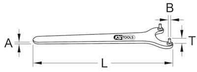 KS Tools 5172375 517.2375 Haaksleutel Sleutelbreedte (metrisch) 18 - 40 mm