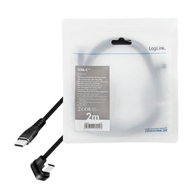 LogiLink CU0191 USB-kabel USB 2.0 USB-C stekker 2.00 m Zwart