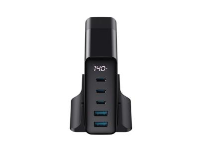 Havit UCLE004 EU - GaN reislader met vijf poorten 140 W, zwart - thumbnail