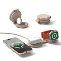 Satechi OntheGo 3-in-1 Qi2 wireless charger (15W) - Desert Rose - thumbnail