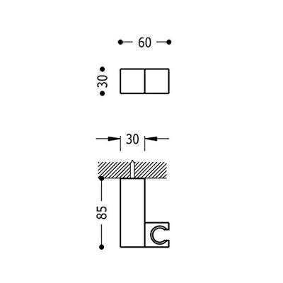 Handdouchehouder Tres Rond 3x6x8.5 cm Mat Zwart Handdouchehouder Tres Rond 3x6x8.5 cm Mat Zwart