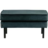 BePureHome Rodeo Hocker - Velvet - Teal - thumbnail