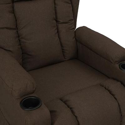 Fauteuil verstelbaar stof donkerbruin