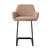 Jesper Home Barkruk 'Hiroo' Arch Black, kleur Whisper Wheat (zithoogte 66cm) - thumbnail