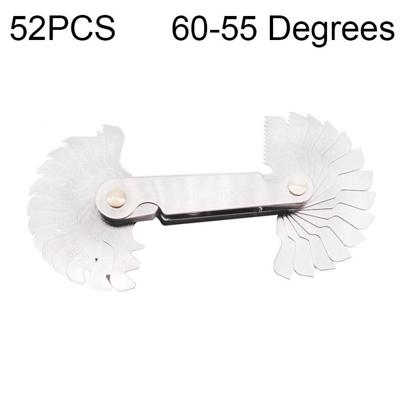 52 PC's metrische 60 graden + Britse 55 graden CR roestvrij staal draad Gauge