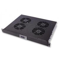 LogiLink FAU04FB 19 inch 4 x Ventilator voor patchkast Zwart - thumbnail
