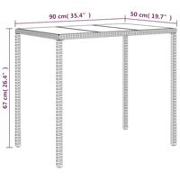 4-delige Loungeset met kussens poly rattan zwart - thumbnail
