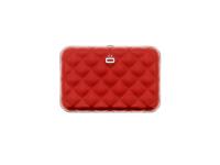Ogon Dames Creditcardhouder Quilted Button Red - thumbnail